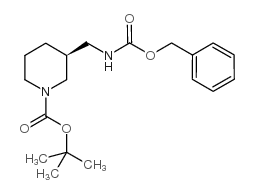 1-PIPERIDINECARBOXYLIC ACID, 3-[[[(PHENYLMETHOXY)CARBONYL]AMINO]METHYL]-, 1,1-DIMETHYLETHYL ESTER, (3S)- structure