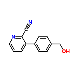 3-[4-(Hydroxymethyl)phenyl]-2-pyridinecarbonitrile结构式