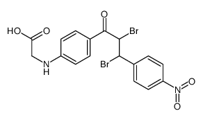 2-[4-[2,3-dibromo-3-(4-nitrophenyl)propanoyl]anilino]acetic acid结构式