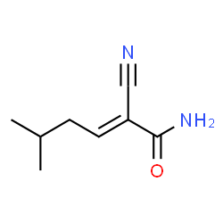 2-Hexenamide,2-cyano-5-methyl- Structure