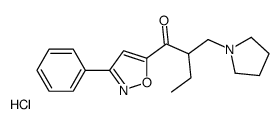 3-phenyl-5-(2-(1-pyrrolidinylmethyl)butyryl)isoxazole hydrochloride结构式