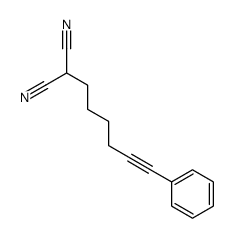 2-(6-phenylhex-5-ynyl)propanedinitrile结构式