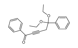 1,1-Diethoxy-1,5-diphenyl-pent-3-in-5-on结构式