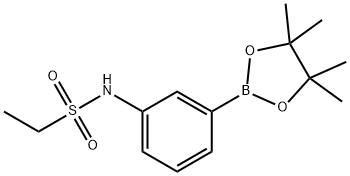 N-[3-(4,4,5,5-四甲基-1,3,2-二氧杂戊烷-2-基)苯基]乙磺酰胺结构式