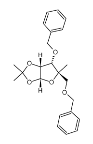 3,5-di-O-benzyl-1,2-isopropylidene-4C-methylribofuranose结构式