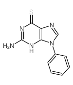 6H-Purine-6-thione,2-amino-1,9-dihydro-9-phenyl-结构式