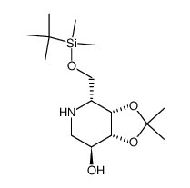 1,3-Dioxolo4,5-cpyridin-7-ol, 4-(1,1-dimethylethyl)dimethylsilyloxymethylhexahydro-2,2-dimethyl-, 3aS-(3a.alpha.,4.beta.,7.alpha.,7a.alpha.)- Structure