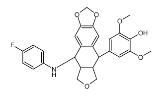 4-[(5S,5aS,8aR,9R)-5-(4-fluoroanilino)-5,5a,6,8,8a,9-hexahydro-[2]benzofuro[6,5-f][1,3]benzodioxol-9-yl]-2,6-dimethoxyphenol Structure