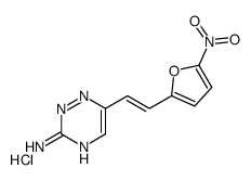 6-[(E)-2-(5-nitrofuran-2-yl)ethenyl]-1,2,4-triazin-3-amine,hydrochloride结构式