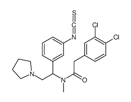 (S)-3,4-Dichloro-N-(1-(3-isothiocyanatophenyl)-2-(1-pyrrolidinyl)ethyl )-N-methylbenzeneacetamide Structure