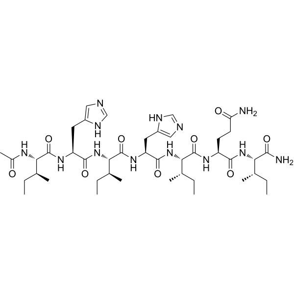 Ac-IHIHIQI-NH2 Structure