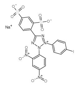 Sodium 4-[3-(4-iodophenyl)-2-(2,4-dinitrophenyl)-2H-5-tetrazolio]-1,3-benzene disulfonate Structure