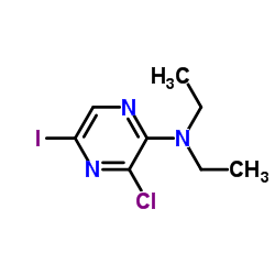 3-Chloro-N,N-diethyl-5-iodo-2-pyrazinamine结构式