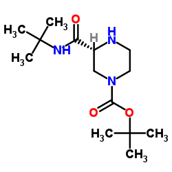 (R)-4-BOC-PIPERAZINE-2-CARBOXYL-T-BUTYLAMIDE Structure