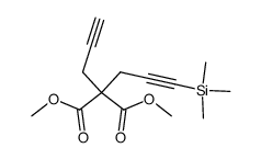 dimethyl 2-[3-(trimethylsilyl)-prop-2-ynyl]-2-(prop-2-ynyl)malonate Structure