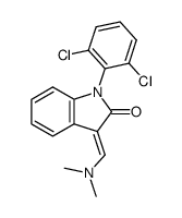 1-(2',6'-dichlorophenyl)-3-dimethylaminomethylene-2-indolinone结构式