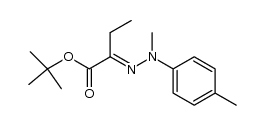 tert-butyl 2-(2-methyl-2-(p-tolyl)hydrazono)butanoate结构式