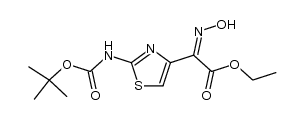 (Z)-ethyl 2-(2-((tert-butoxycarbonyl)amino)thiazol-4-yl)-2-(hydroxyimino)acetate结构式