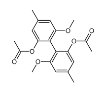 6,6'-dimethoxy-4,4'-dimethyl-[1,1'-biphenyl]-2,2'-diyl diacetate Structure