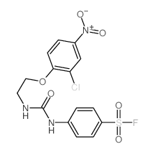 Benzenesulfonylfluoride, 4-[[[[2-(2-chloro-4-nitrophenoxy)ethyl]amino]carbonyl]amino]-结构式