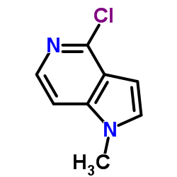4-氯-1-甲基吡咯并[3,2-C]吡啶结构式