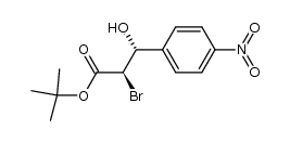 (2R,3R)-tert-butyl 2-bromo-3-hydroxy-3-(4-nitrophenyl)propanoate Structure