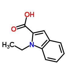 1-乙基-1H-吲哚-2-羧酸结构式