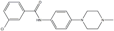 3-chloro-N-[4-(4-methylpiperazin-1-yl)phenyl]benzamide结构式