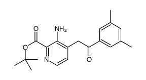 tert-butyl 3-amino-4-[2-(3,5-dimethylphenyl)-2-oxoethyl]pyridine-2-carboxylate Structure