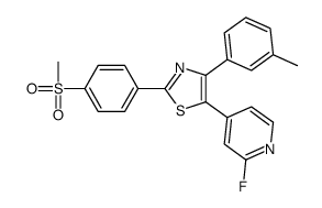 5-(2-fluoropyridin-4-yl)-4-(3-methylphenyl)-2-(4-methylsulfonylphenyl)-1,3-thiazole Structure