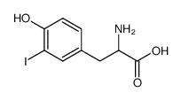 2-amino-3-(4-hydroxy-3-iodophenyl)propanoic acid Structure