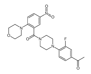1-[4-[4-[2-(Morpholin-4-yl)-5-nitrobenzoyl]piperazin-1-yl]-3-fluorophenyl]ethanone结构式