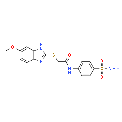 2-[(5-methoxy-1H-benzimidazol-2-yl)sulfanyl]-N-(4-sulfamoylphenyl)acetamide Structure