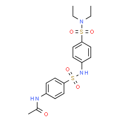 N-{4-[({4-[(diethylamino)sulfonyl]phenyl}amino)sulfonyl]phenyl}acetamide结构式