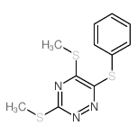 3,5-bis(methylsulfanyl)-6-phenylsulfanyl-1,2,4-triazine Structure