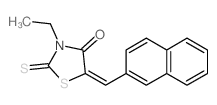 3-ethyl-5-(naphthalen-2-ylmethylidene)-2-sulfanylidene-thiazolidin-4-one structure