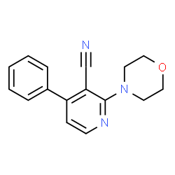 2-MORPHOLINO-4-PHENYLNICOTINONITRILE结构式