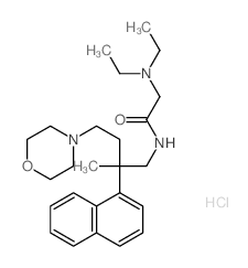 2-diethylamino-N-(2-methyl-4-morpholin-4-yl-2-naphthalen-1-yl-butyl)acetamide structure