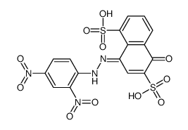 8-[(2,4-dinitrophenyl)hydrazinylidene]-5-oxonaphthalene-1,6-disulfonic acid Structure