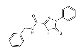 1-phenyl-5-thioxo-4,5-dihydro-1H-[1,2,4]triazole-3-carboxylic acid benzylamide结构式
