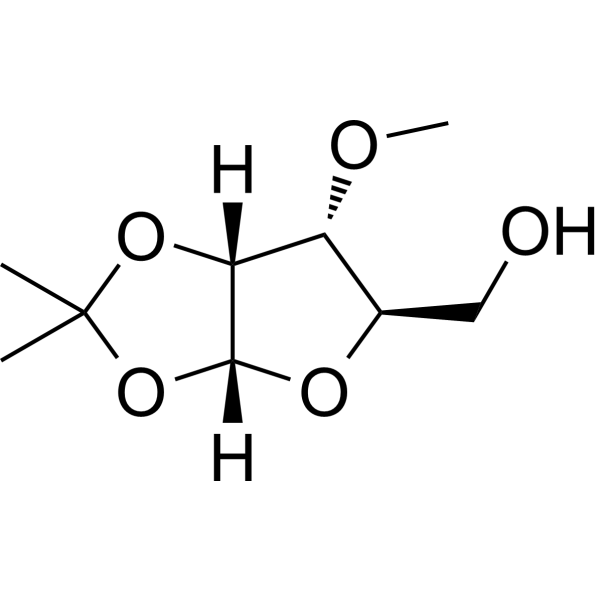 3-O-甲基-1,2-O-异亚丙基-ALPHA-D-呋喃木糖结构式