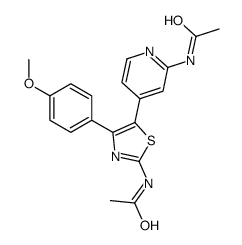 N-[4-[2-acetamido-4-(4-methoxyphenyl)-1,3-thiazol-5-yl]pyridin-2-yl]acetamide Structure