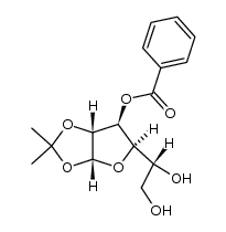 1,2-O-isopropylidene-α-D-glucofuranose 3-O-benzoate Structure