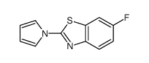 Benzothiazole, 6-fluoro-2-(1H-pyrrol-1-yl)- (9CI) Structure