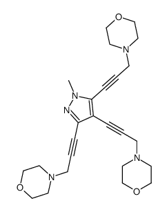 4,4',4''-[3,3',3''-(1-methyl-1H-pyrazole-3,4,5-triyl)-tri-prop-2-ynyl]-tris-morpholine结构式