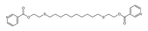 1,10-bis-(2-nicotinoyloxyethylthio)-decane结构式