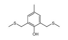 4-methyl-2,6-bis(methylthiomethyl)phenol Structure