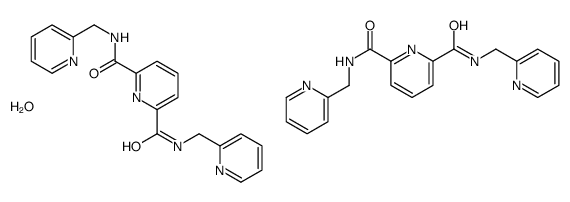 2-N,6-N-bis(pyridin-2-ylmethyl)pyridine-2,6-dicarboxamide,hydrate Structure