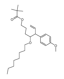 5-(4-methoxyphenyl)-4-(octyloxy)hept-6-en-1-yl pivalate结构式