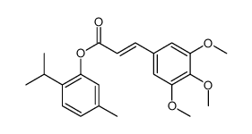 (5-methyl-2-propan-2-ylphenyl) (E)-3-(3,4,5-trimethoxyphenyl)prop-2-enoate Structure